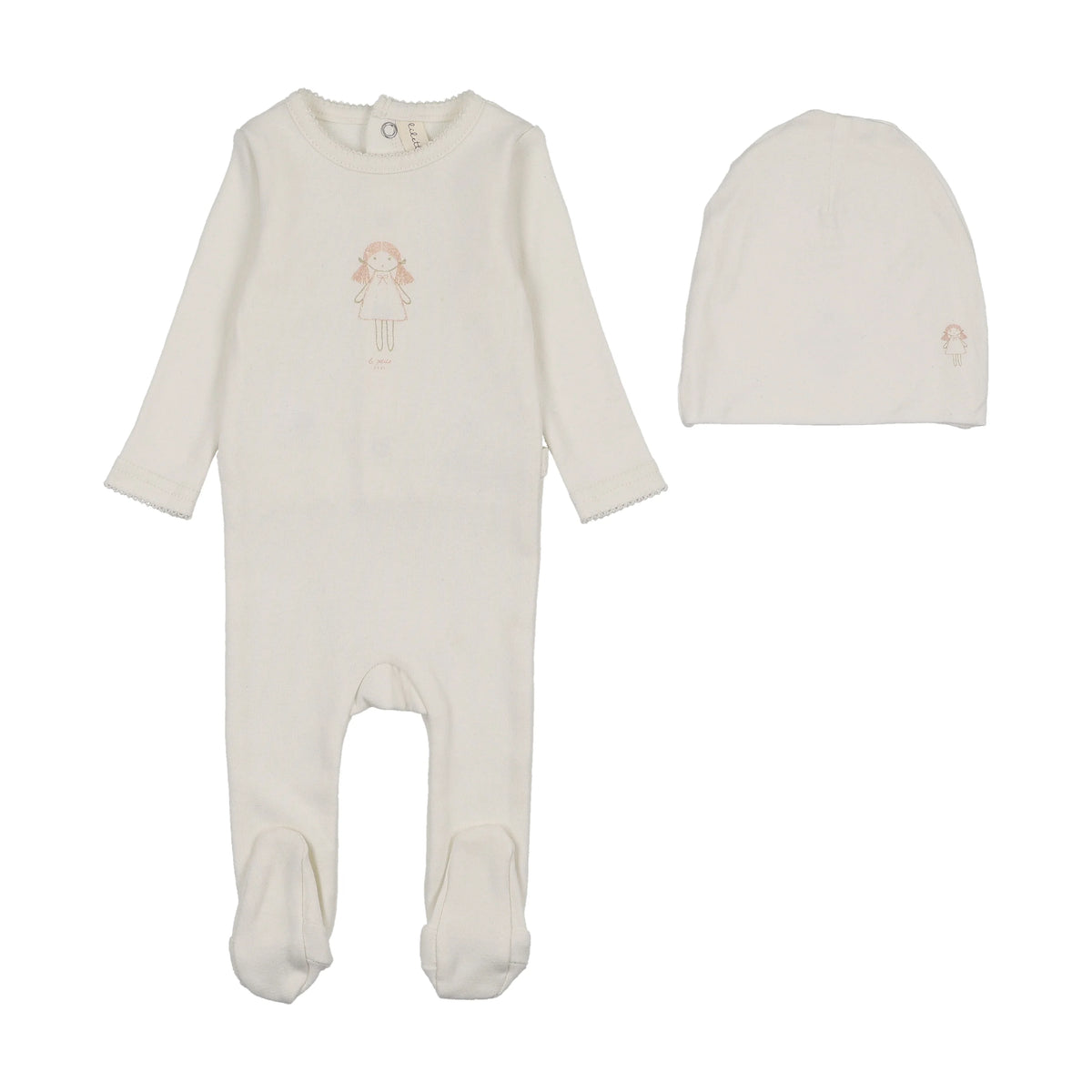 Lilette Molly Dolly Footie Set - Cream