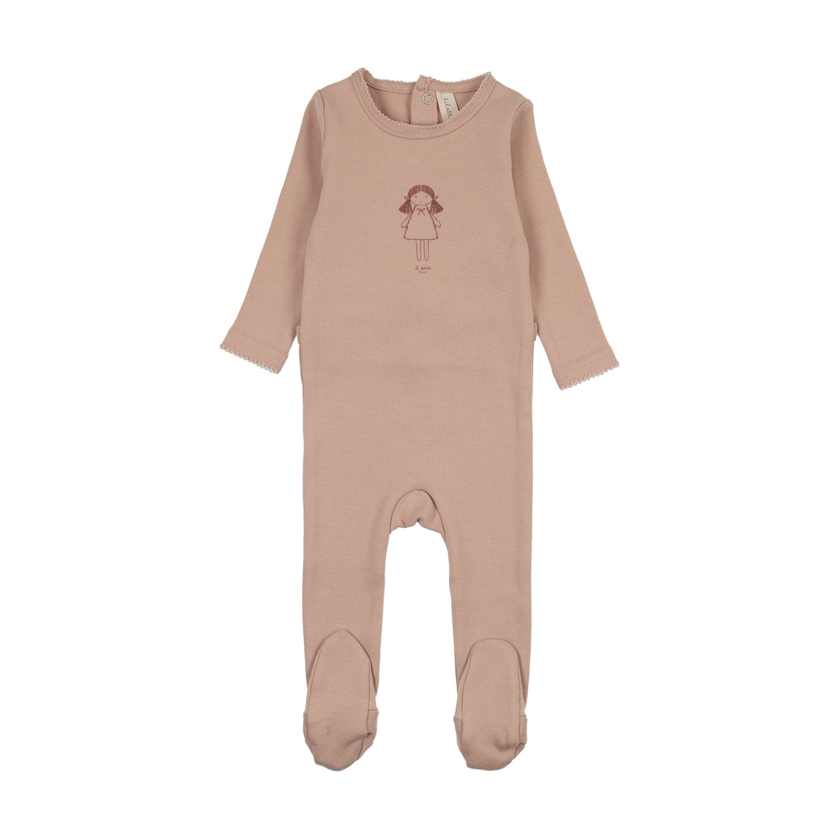 Lilette Molly Dolly Footie - Dusty Pink