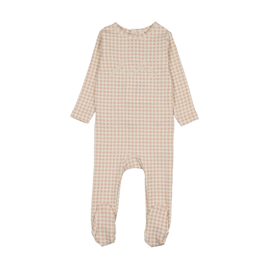 Lilette Gingham Bebe Footie - Pale Pink