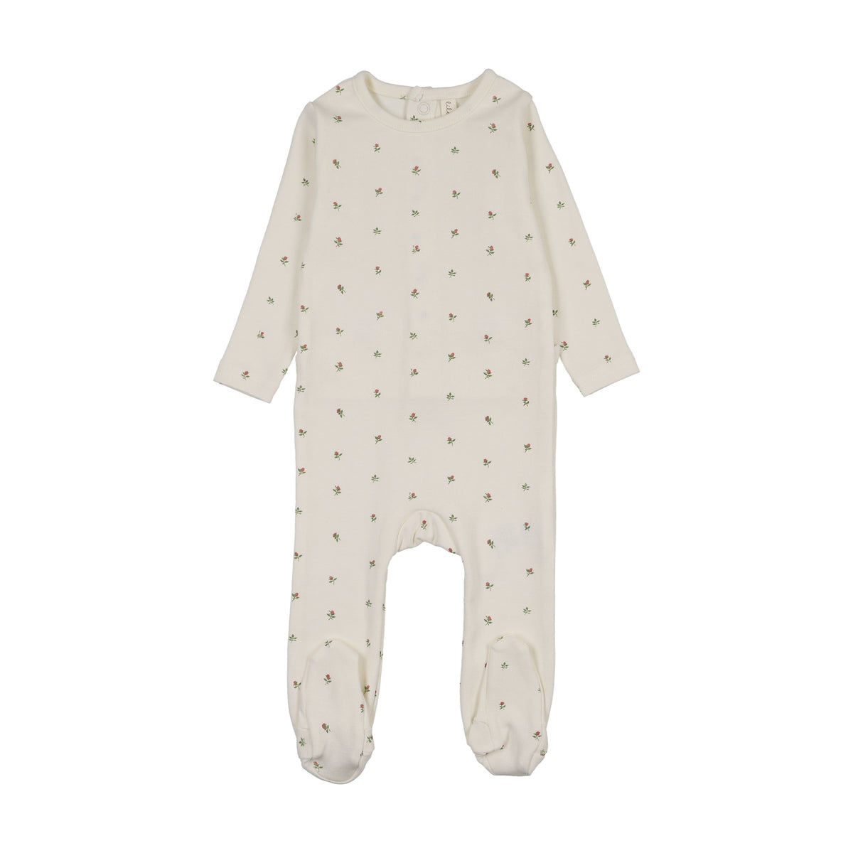Lilette Bitsy Floral Footie - Cream/Pink