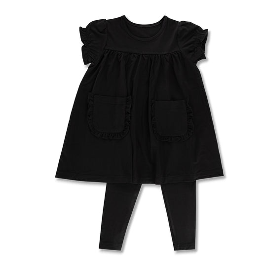 Little Label 2 Piece Black Shabbos Robe Set
