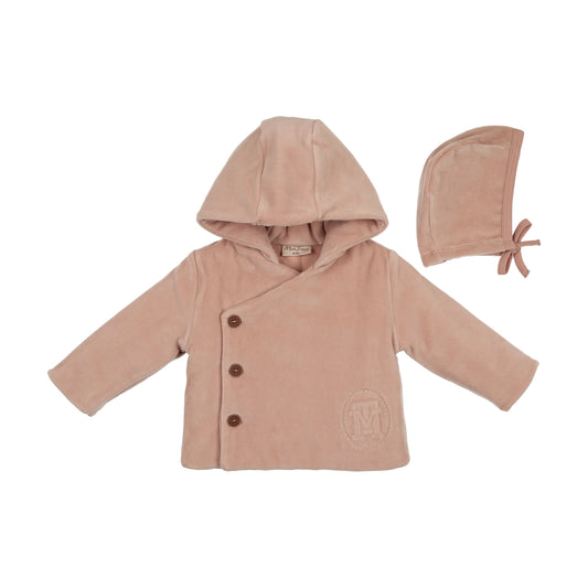 Mon Tresor MT Embossed Jacket & Hat Set- Blush