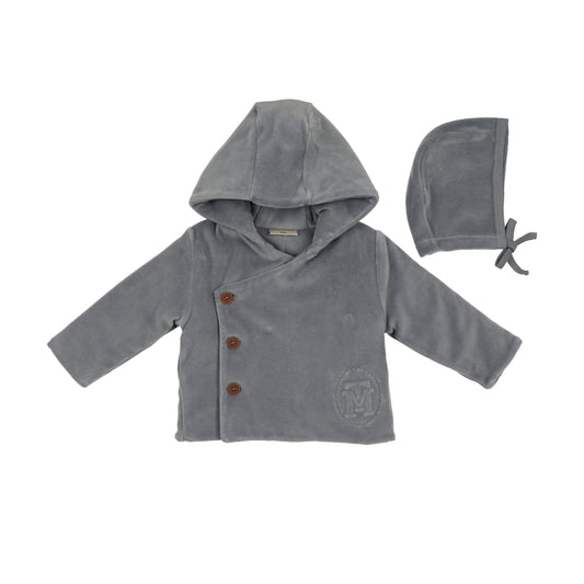Mon Tresor MT Embossed Jacket & Hat Set- Ocean Blue