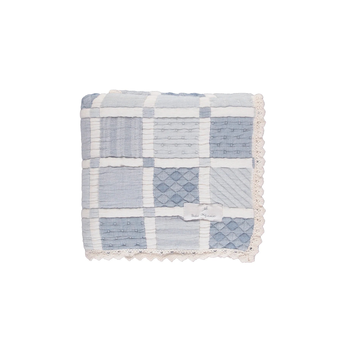 Bebe Organic Mai Blanket- Blue Patchwork