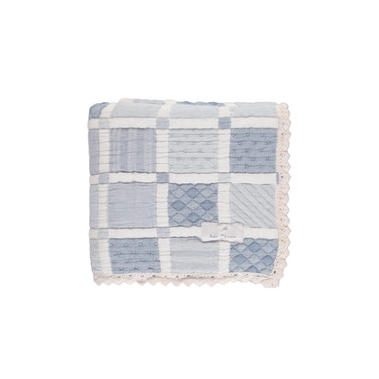 Bebe Organic Mai Blanket- Blue Patchwork