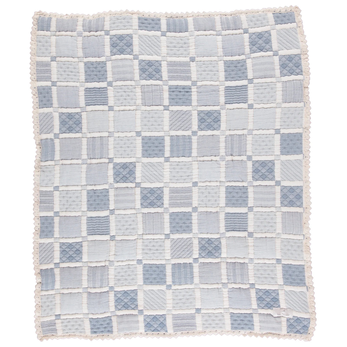 Bebe Organic Mai Blanket- Blue Patchwork