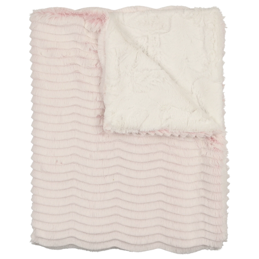 Peluche Lux Fur Blankets - Mauve Wave and Natural