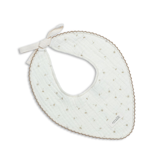 Milk Denmark Muslin Bib - Wildflower Ivory