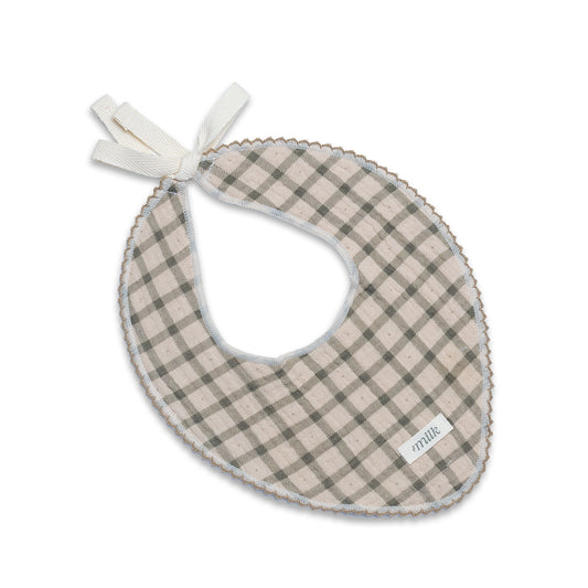 Milk Denmark Muslin Bib - Grid