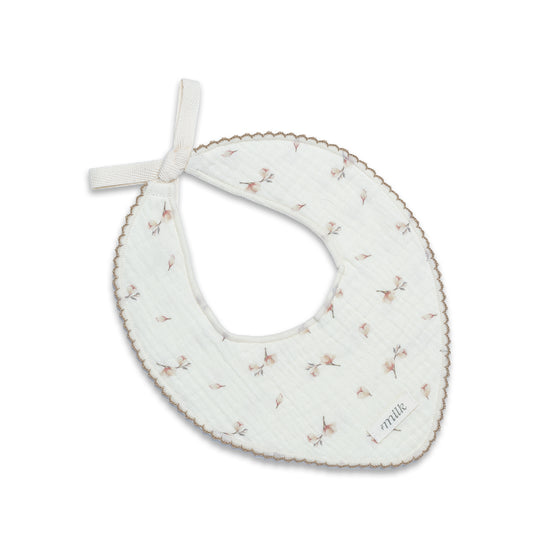 Milk Denmark Muslin Bib - Blossom Ivory