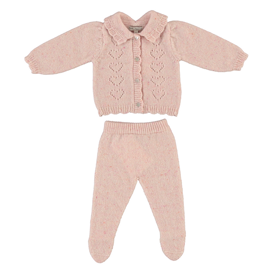Bebe Organic Monna Baby Cardigan Set - Pink