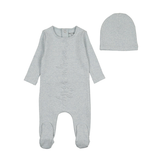 Bee & Dee One Upon A Baby Footie+Beanie- Blue Whisp
