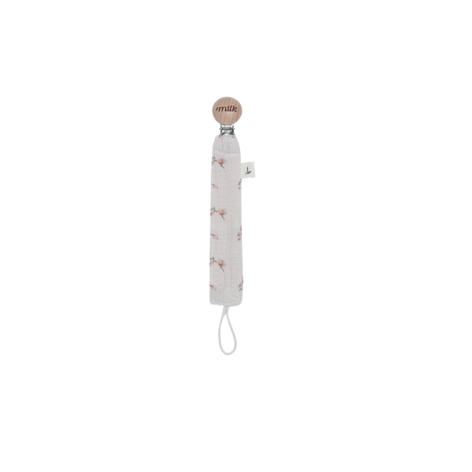 Milk Denmark Muslin Paci Clip - Blossom Oat