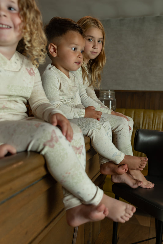 Bee & Dee Organic Paper Print Pajamas Loungewear - Boys