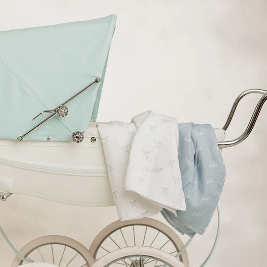 Peluche Bebe/Bows Swaddle - 2 pack - Blue