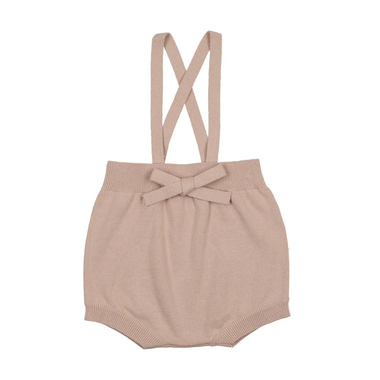 Peluche Knit Suspender Bloomers - Rose