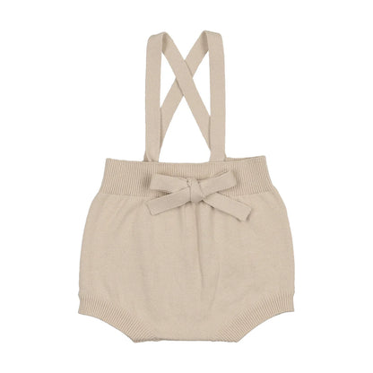 Peluche Knit Suspender Bloomers - Stone