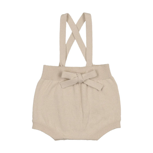 Peluche Knit Suspender Bloomers - Stone