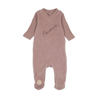 Mon Tresor Precious Moments Footie- Mauve