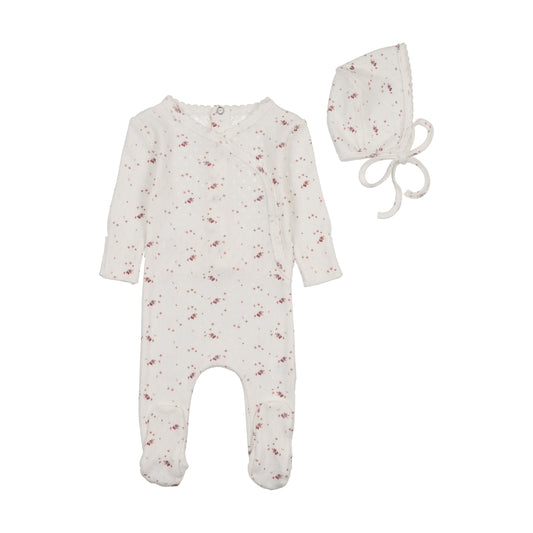 Bee & Dee Pretty Petals Pointelle Layette Set - Girls