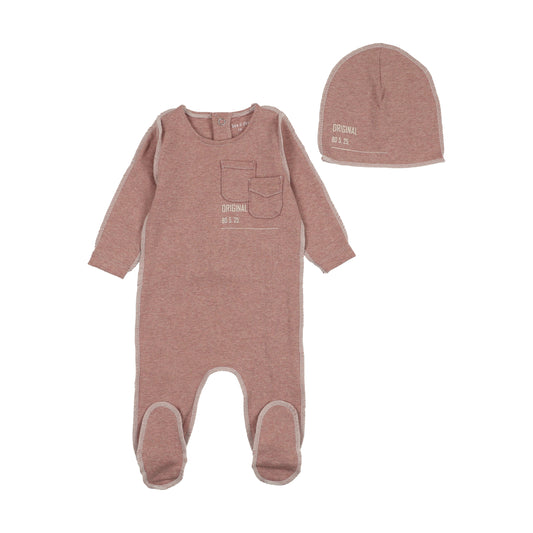 Bee & Dee Raw Sewing Pattern Footie+Beanie- Tea Rose