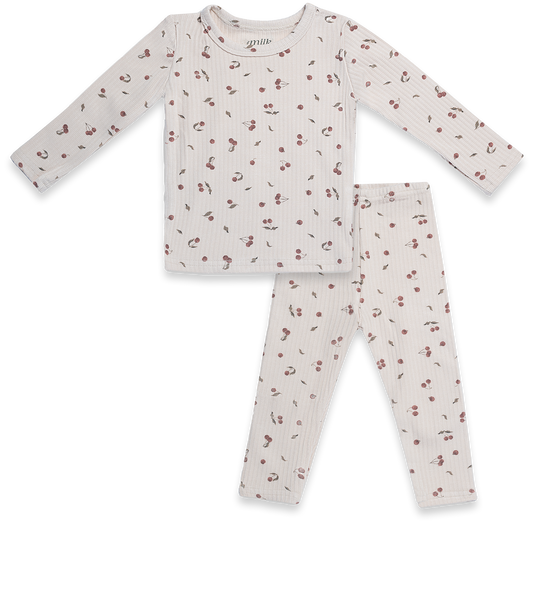 Milk Denmark Cherry Ribbed Set