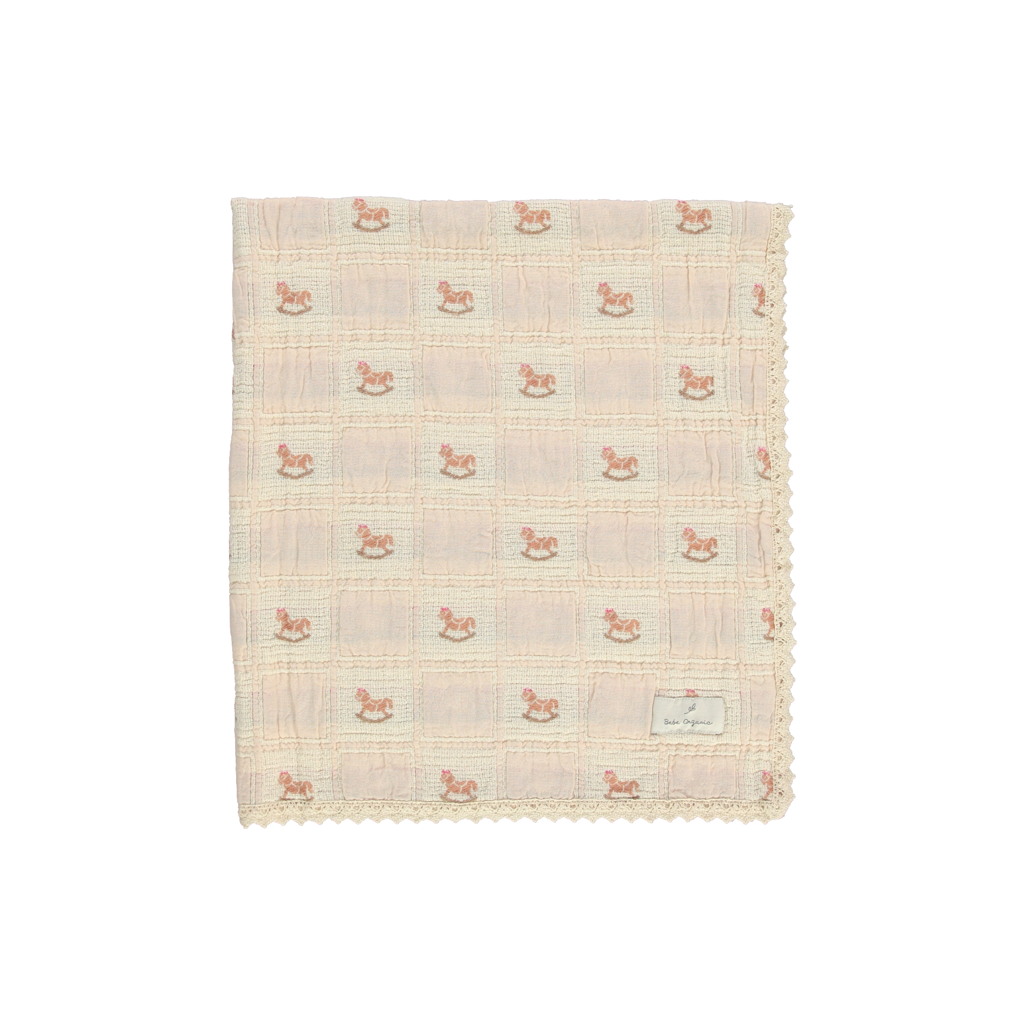 Bebe Shell Bebe Organic Rocking Horse Patchwork Blanket - Shell Pink – Whispers Baby