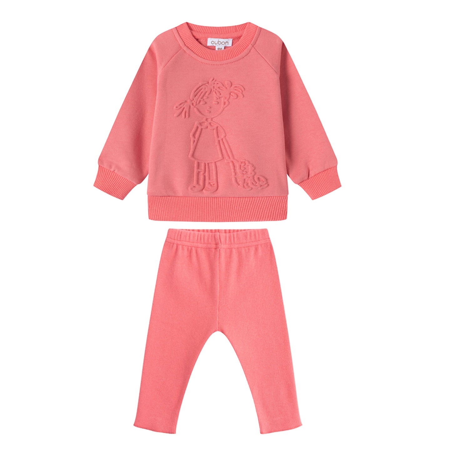 Oubon Coral Doll Long Sleeve Sweat Set