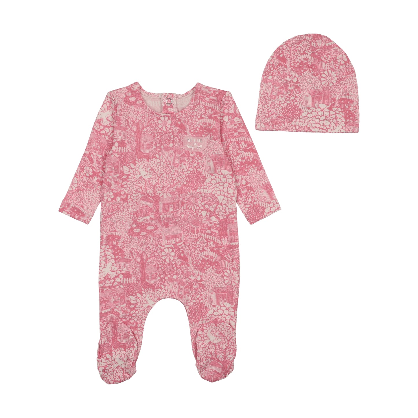 Bee & Dee Botanical Footie Set- Confetti Modal