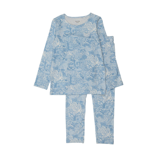Bee & Dee Botanical Loungewear- Cafe Blue