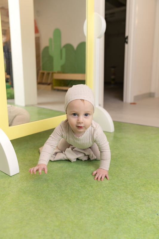 Bee & Dee Stars and Dots Footie Set- Coffee