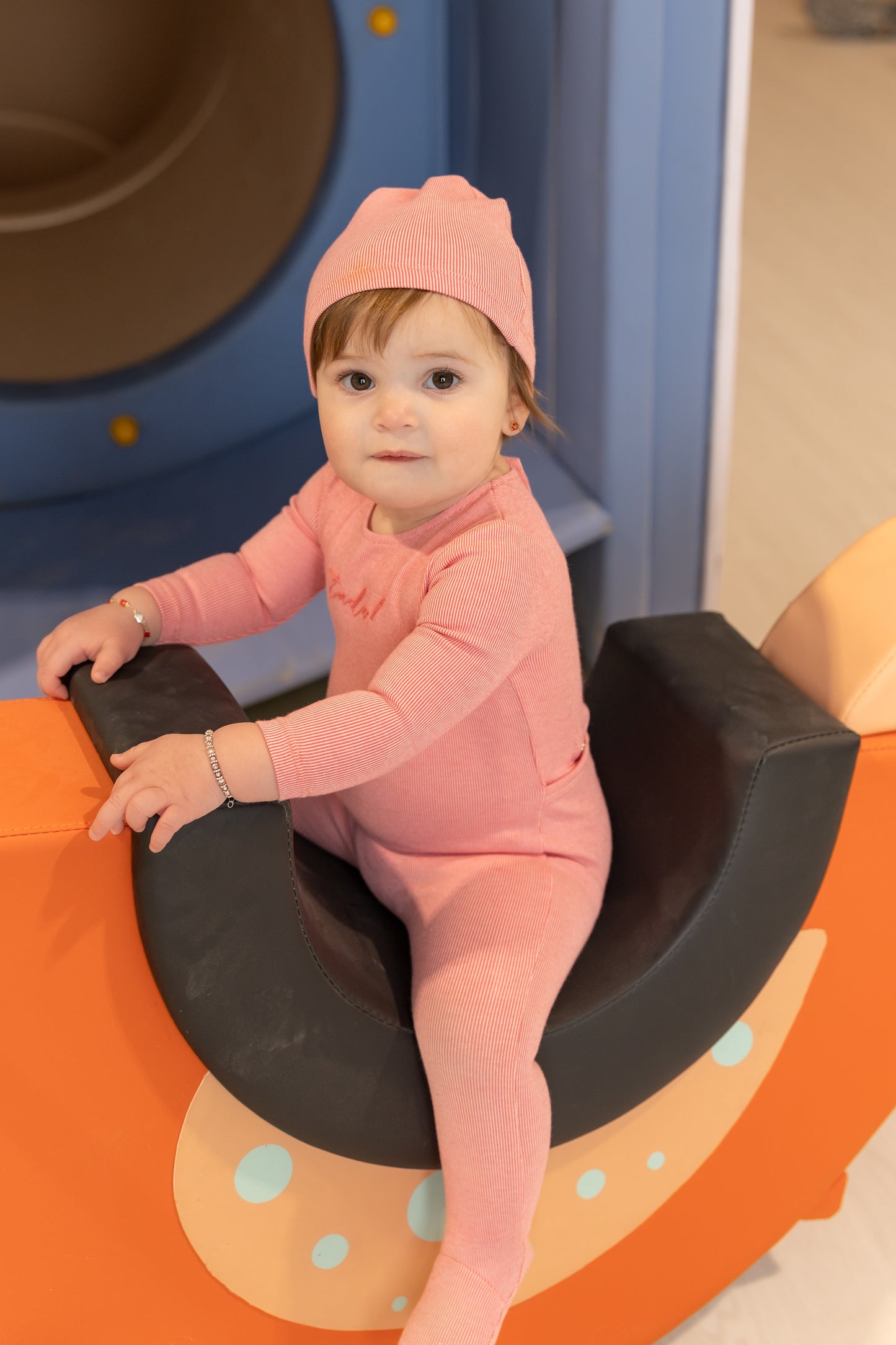 Bee & Dee Tada! Footie Set- Bright Rose