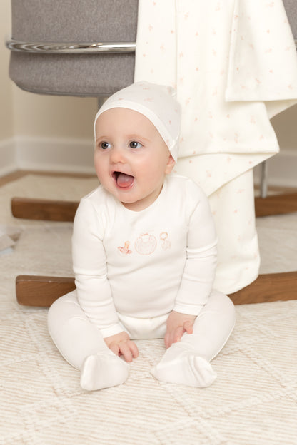Bee & Dee Watercolor Bib Layette Set- White Girls