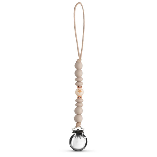Adora Pacifier Clip - Saddle Star