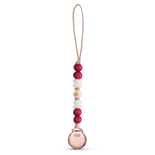 Adora Pacifier Clip - Scarlet Heart