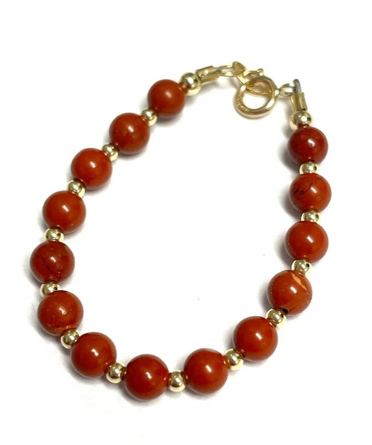 My Little Jewel Stackable Red and Gold Baby Bracelet