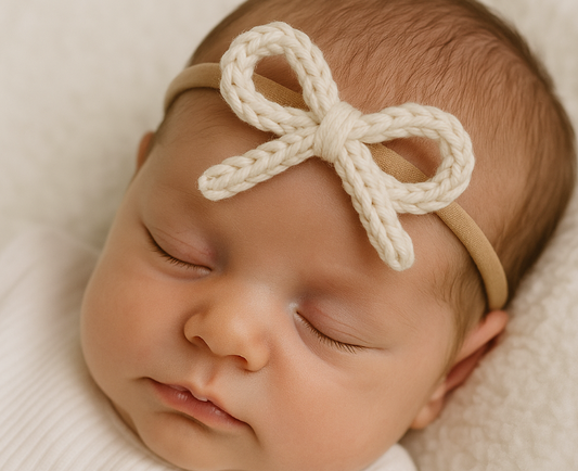 Adora Crochet Mini Headband - Cream