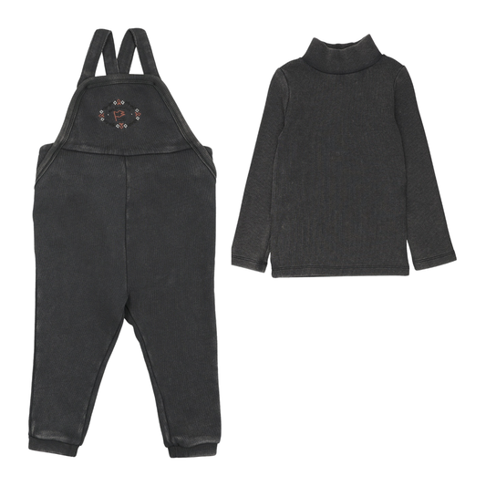 Lil Legs Stitch Studio Boys Toddler Set -Off Black