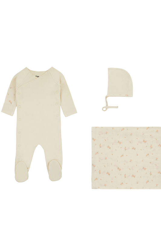Noggi Floral Patch Layette Set Girl