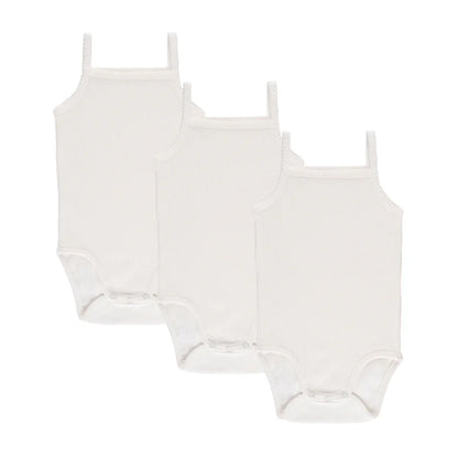 Ely's and Co 3 Pack Ribbed Undershirt Girls Ivory Spaghetti Strap