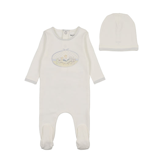 Bee & Dee Storytime Series Footie+Beanie - Boys