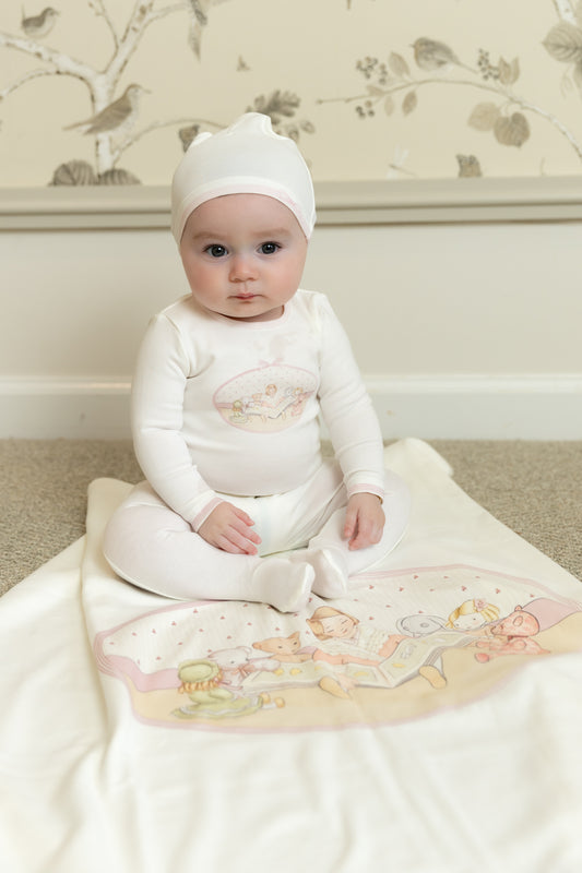 Bee & Dee Storytime Series Footie+Beanie - Girls