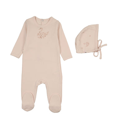 Mon Tresor SwanLily Mosaic Footie & Hat Set