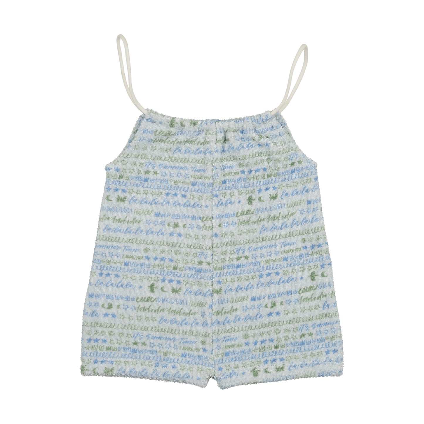 Bee & Dee Terry Scribbles Romper- Sky