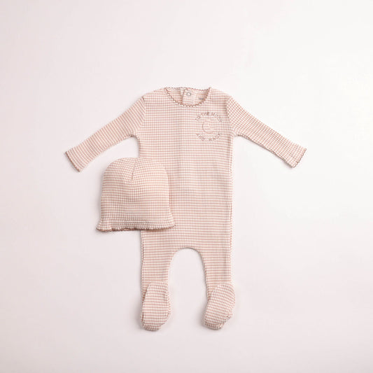 Bee & Dee To the Moon Footie Set- Ballerina Pink