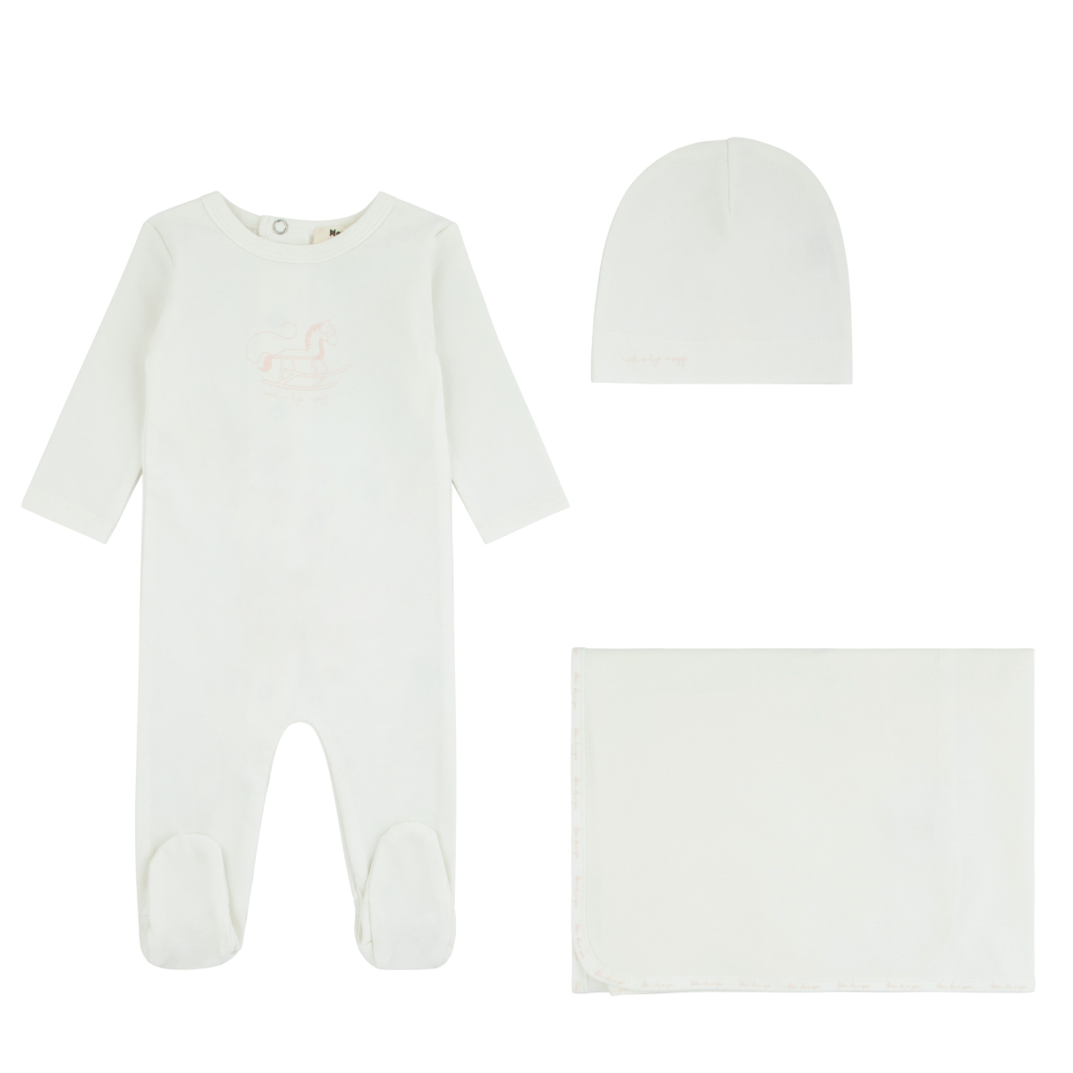 Noggi Rocking Horse Layette Set- Pink