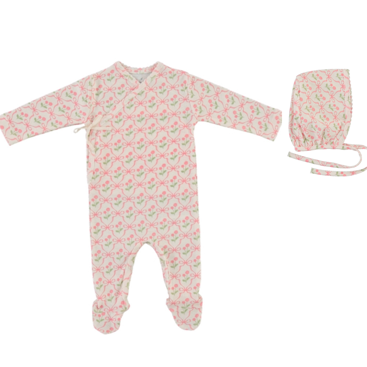 Bebe Organic Blossom Wrap Footie Set