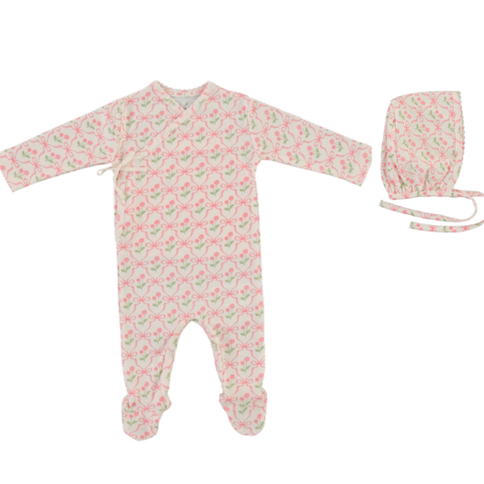 Bebe Organic Blossom Wrap Footie Set