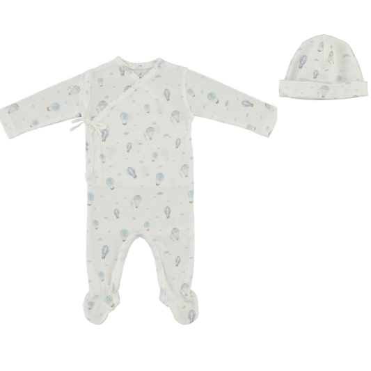 Bebe Organic Finn Wrap Footie Set