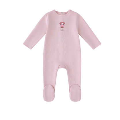 Mini Label Pink Doll Footie- Girls